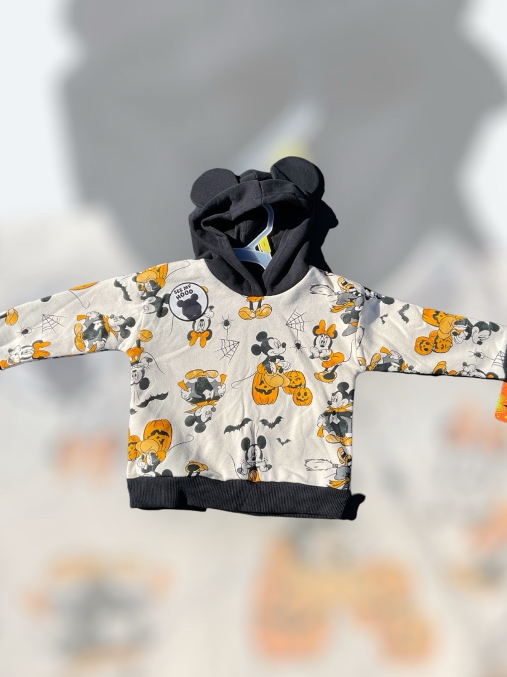 Disney Kids Halloween Mickey Hoodie 3T Unisex